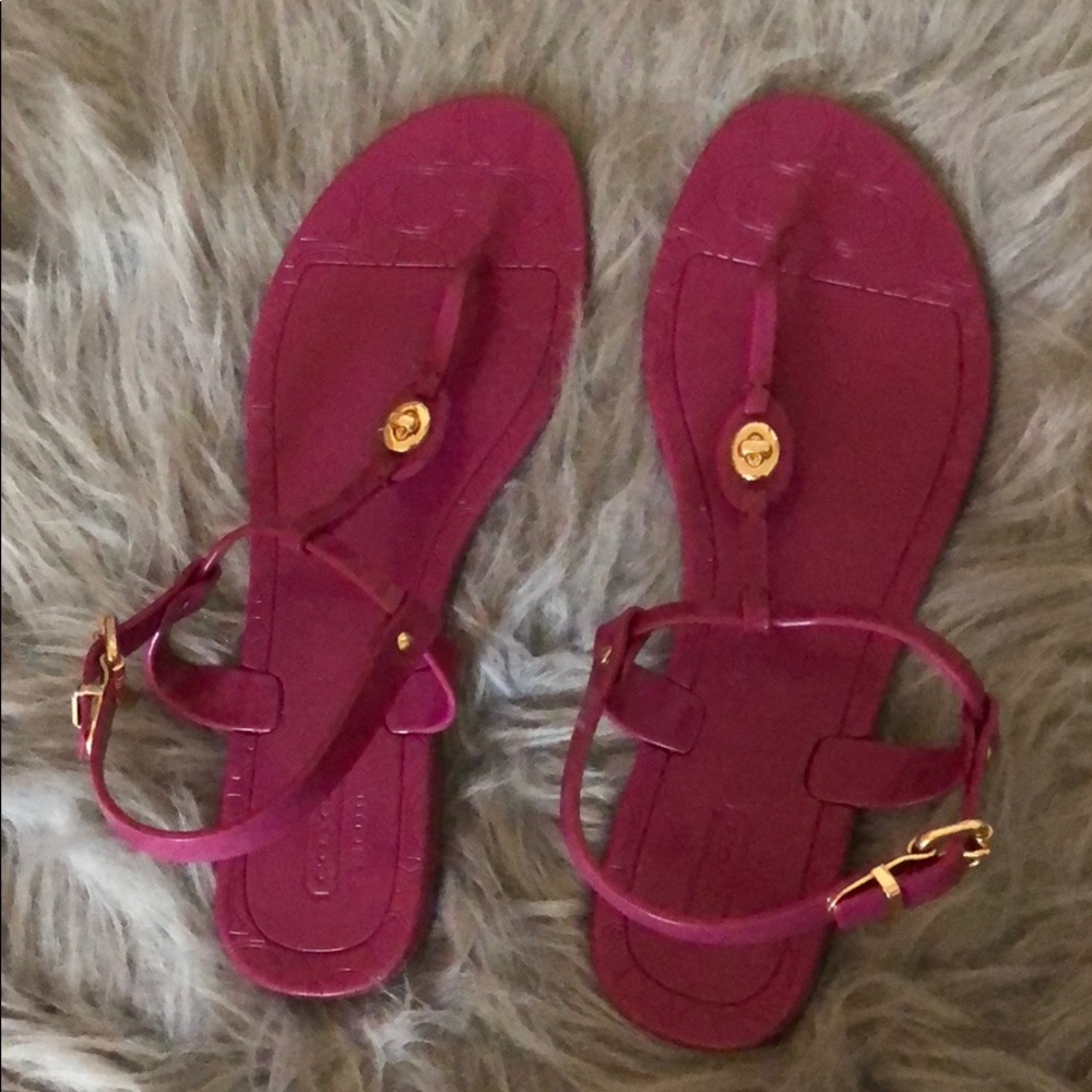 Coach jelly sandals